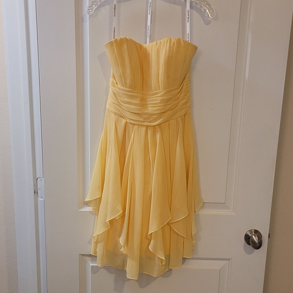 David's Bridal- Canary Yellow Bridesmaid Dress